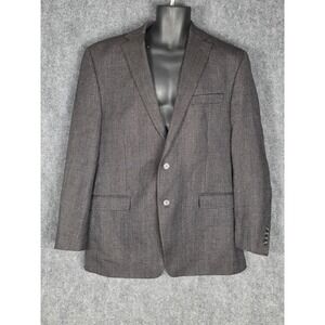 Chaps Mens Gray 100% Wool Blazer Jacket Sport‎ Coat Size 44 L Classic Menswear